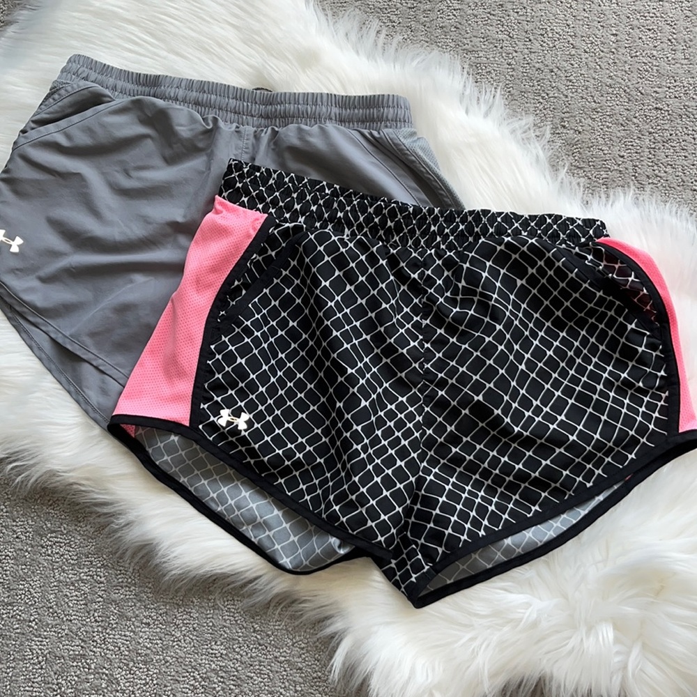 2 Pair Under Armour Running Shorts